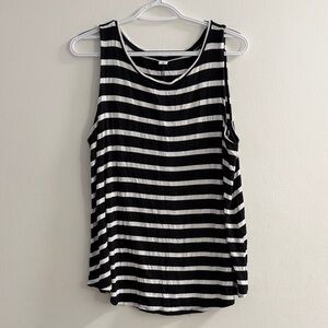 Old Navy Black and White Striped Tank Top